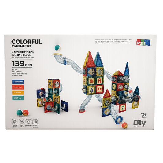 PLZ - Marble Run Magnetic Tiles | 139pcs