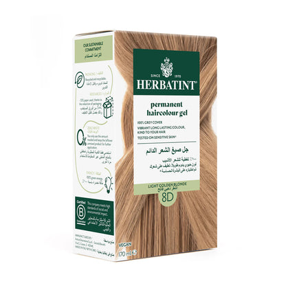 Hair Dye Pregnancy Safe Ammonia Free | 8D Light Golden Blonde | 170ml