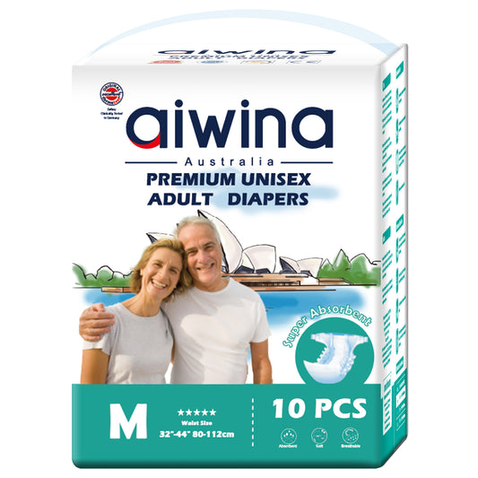 Aiwina Premium Unisex Adult Diapers M | 10 Count