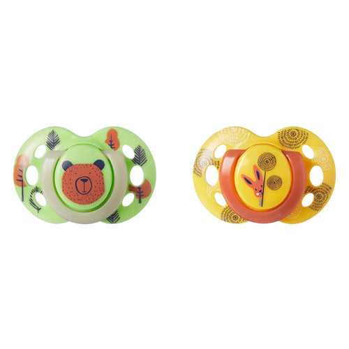 Tommee Tippee Fun Friends Green | 2 Soothers 18 - 36 Months Tommee Tippee Fun Friends Green | 2 Soothers 18 - 36 Months