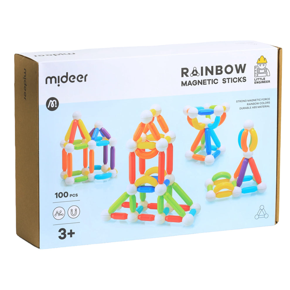 Mideer - Rainbow Magnetic Sticks | 100pcs Mideer - Rainbow Magnetic Sticks | 100pcs