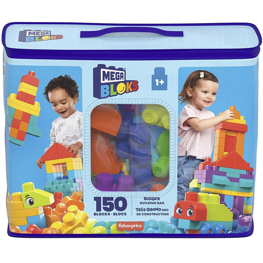 Mega Bloks - Bigger Building Bag Interlocking Blocks | 150 Blocks