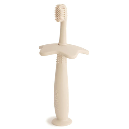 MUSHIE - Silicone Star Training Toothbrush | Shifting Sand