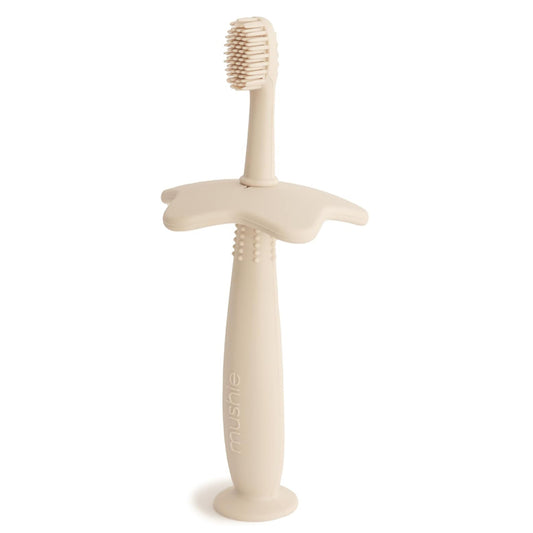 MUSHIE - Silicone Star Training Toothbrush | Shifting Sand