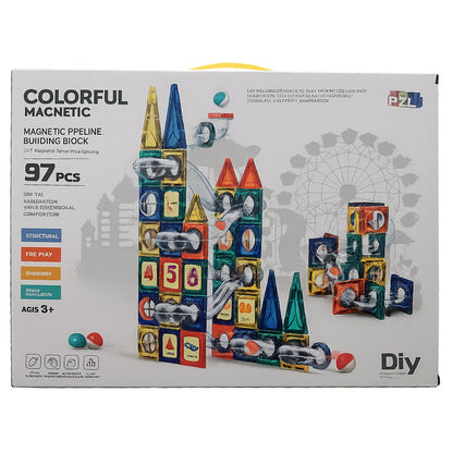 PLZ - بلاطات مغناطيسية لمسار للكرات | ٩٧ قطعة