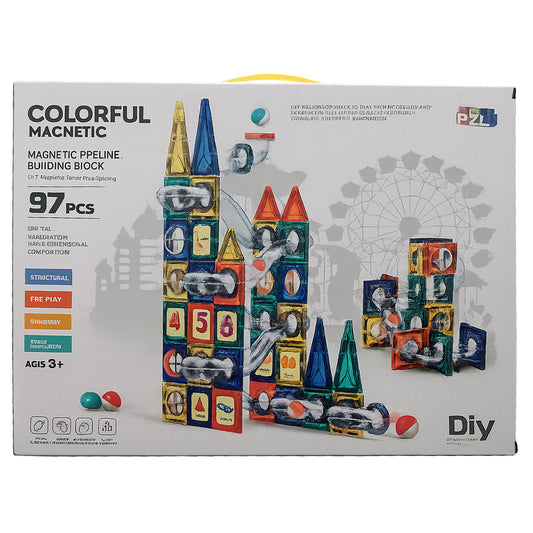 PLZ - Marble Run Magnetic Tiles | 97pcs