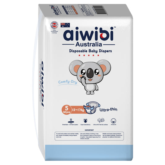 Aiwibi Diapers Size 5 | XL (12-17 kg) | 40 Count