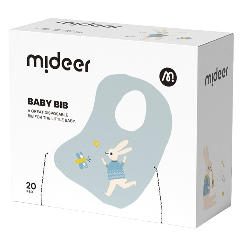 Mideer - Disposable Baby Bib | Blue Bunny 20pcs Mideer - Disposable Baby Bib | Blue Bunny 20pcs