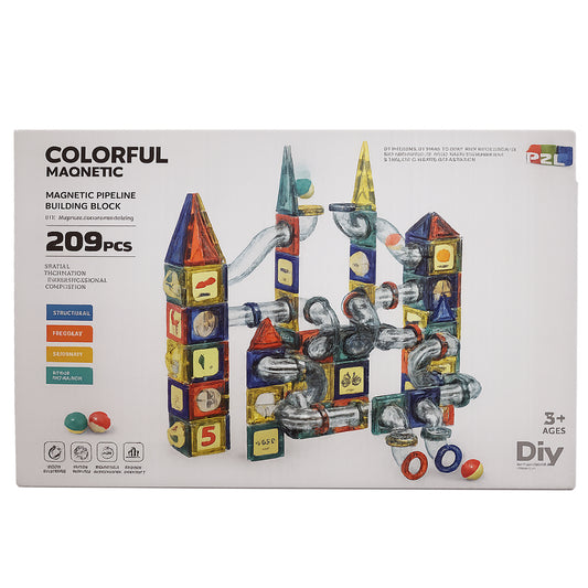 PLZ - Marble Run Magnetic Tiles | 209pcs