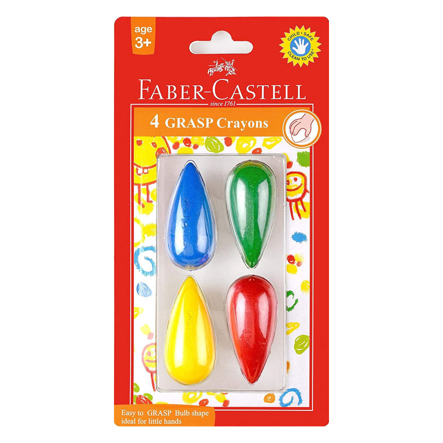 Faber Castell - Wax GRASP Crayons box of 4