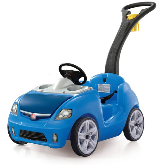 Step2 - Whisper Ride II Kids Push Car | Quick Fold Handle | Blue