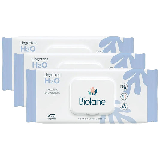 Biolane - Baby H2O Wipes | 72 Count x 3 Offer