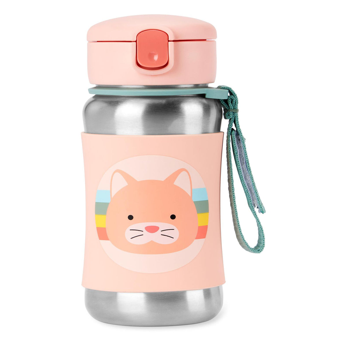 Skip Hop - Zoo Stainless Steel Bottle | Cat Skip Hop - Zoo Stainless Steel Bottle | Cat