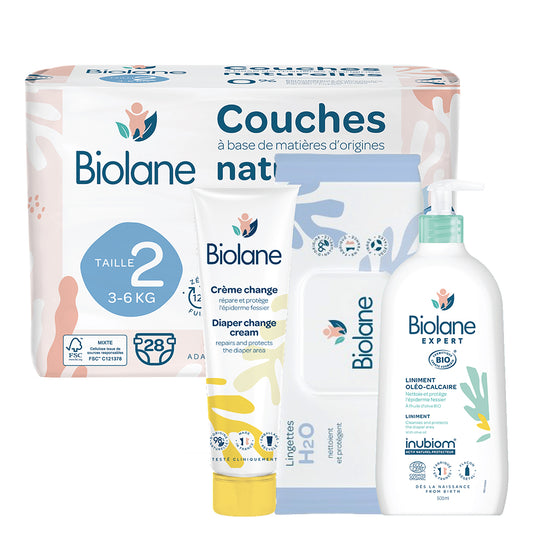 Biolane Complete Diaper Care Bundle | Size 2 Diaper
