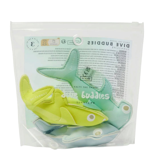 SUNNYLiFE - Dive Buddies | Salty the Shark Neon Set of 3