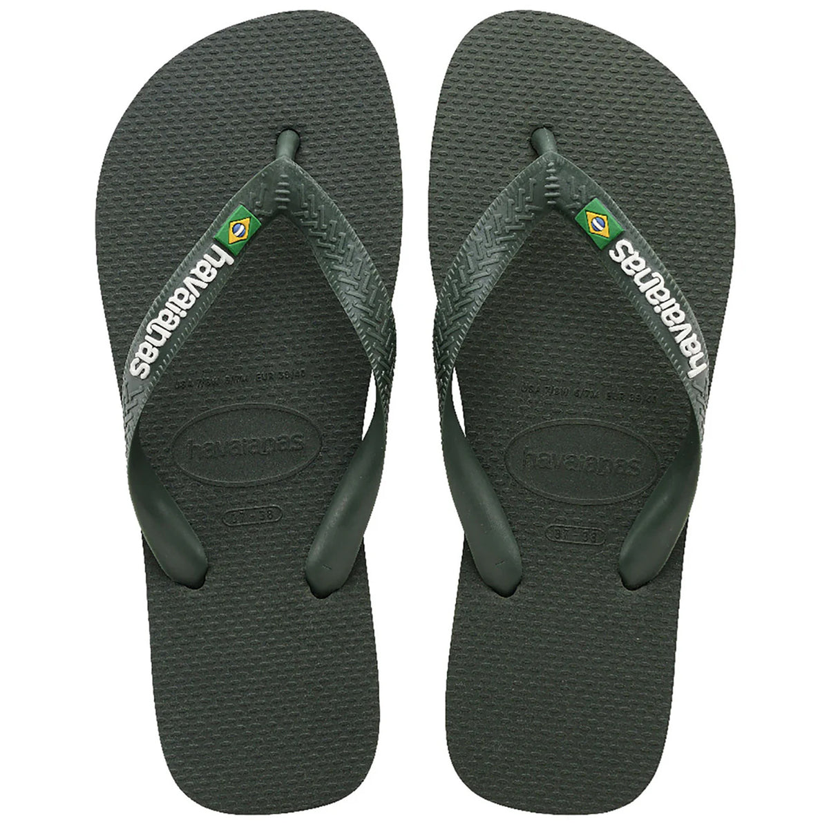 Havaianas - شبشب برازيل لوغو | أخضر زيتوني Havaianas - شبشب برازيل لوغو | أخضر زيتوني