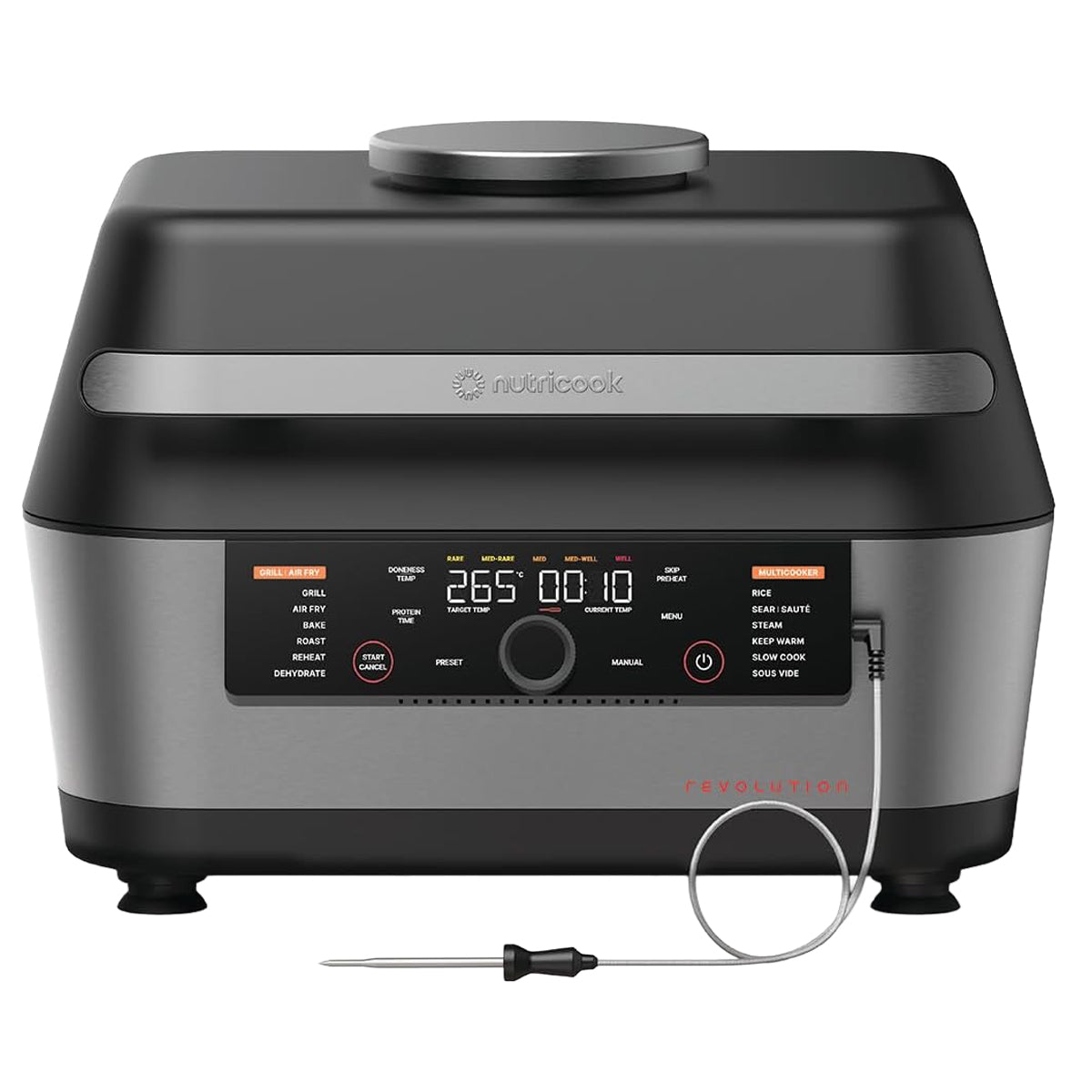Nutricook - Revolution 12-in-1 Grill, Air Fryer & Multicooker | 1760W | 8.5 Liters