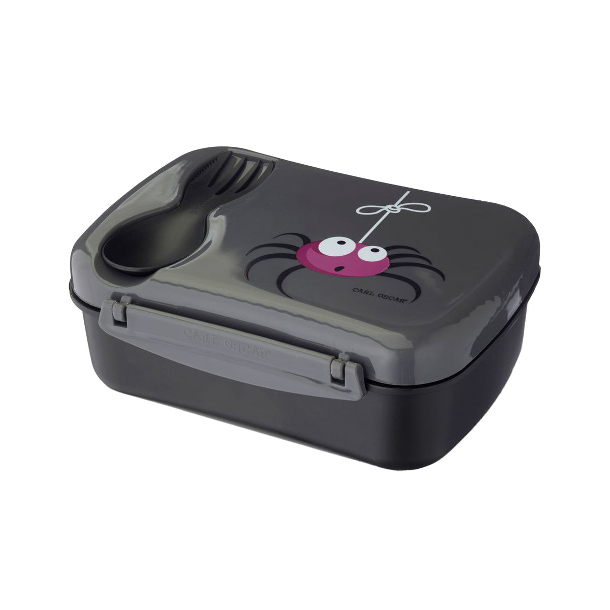 Carl Oscar - N'ice Box Kids Lunch box with Cooling Pack | Grey Spider Carl Oscar - N'ice Box Kids Lunch box with Cooling Pack | Grey Spider