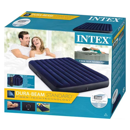 Dura-beam Classic Downy Airbed + Manual Inflator & Pillows 152 x 203 cm