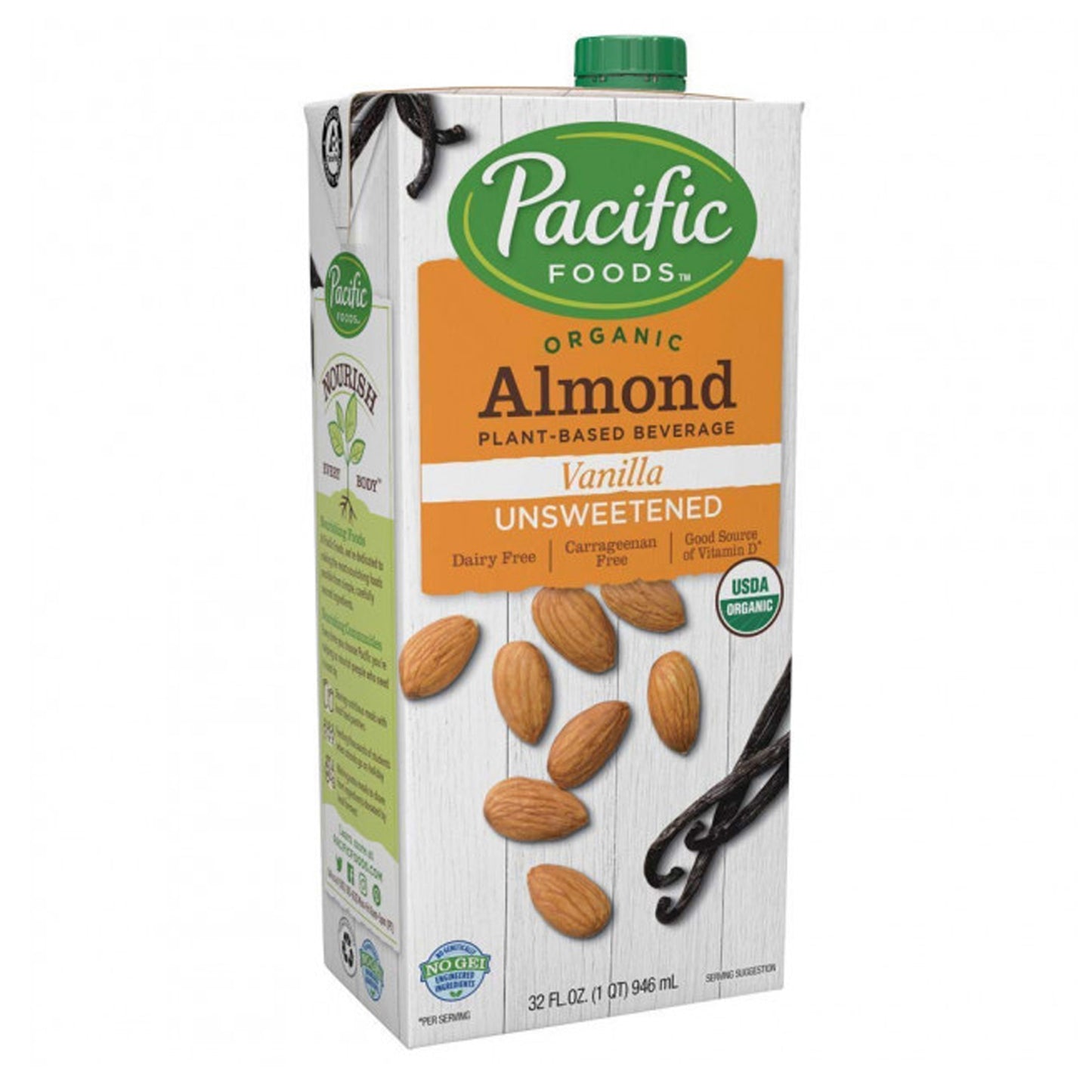 Organic Unsweetened Almond Vanilla 907ml - Gluten Free