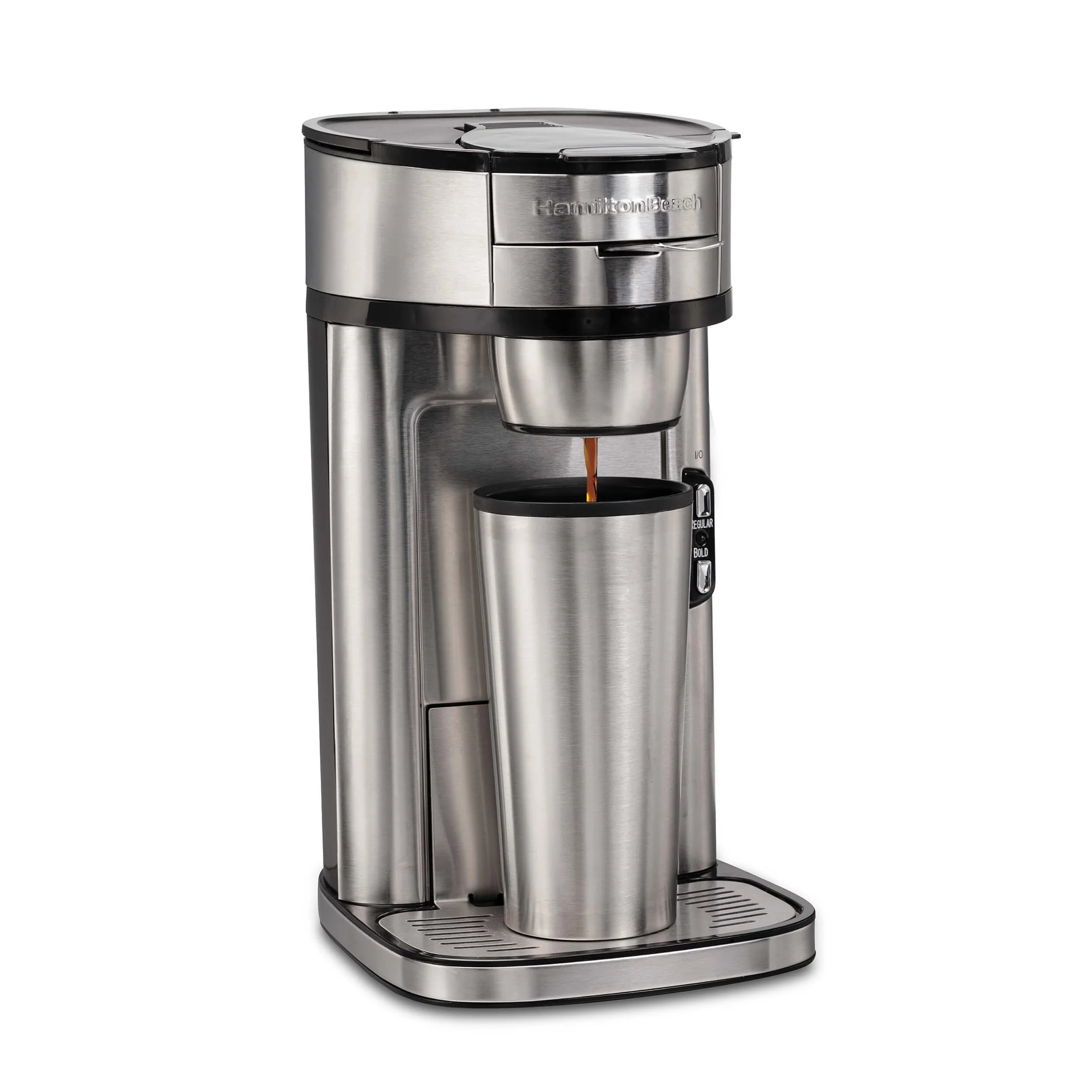 Hamilton Beach - Scoop Single Serve Coffee Maker, Stainless Steel
