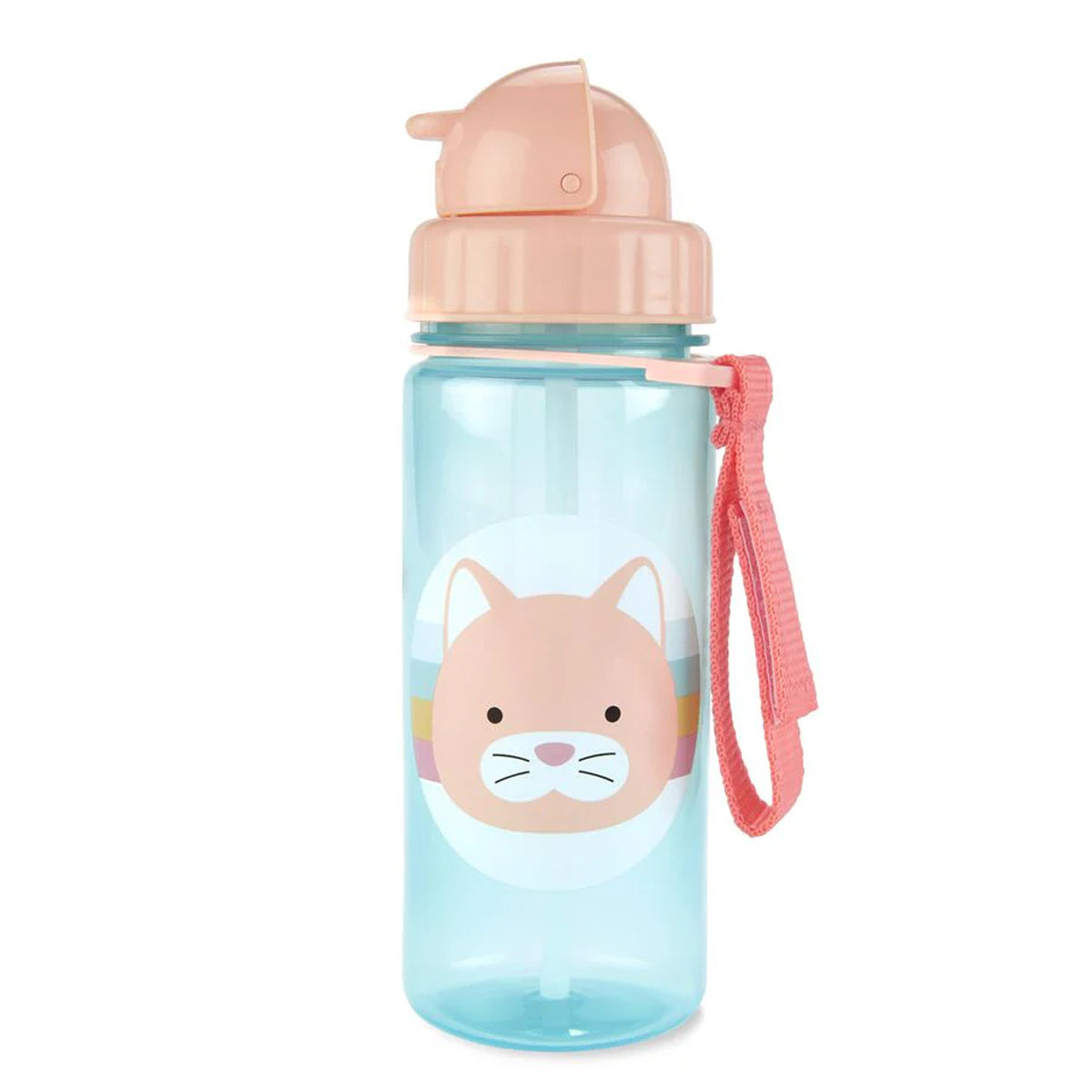 Skip Hop - Zoo Straw Bottle - Cat - 384.5ml Skip Hop - Zoo Straw Bottle - Cat - 384.5ml