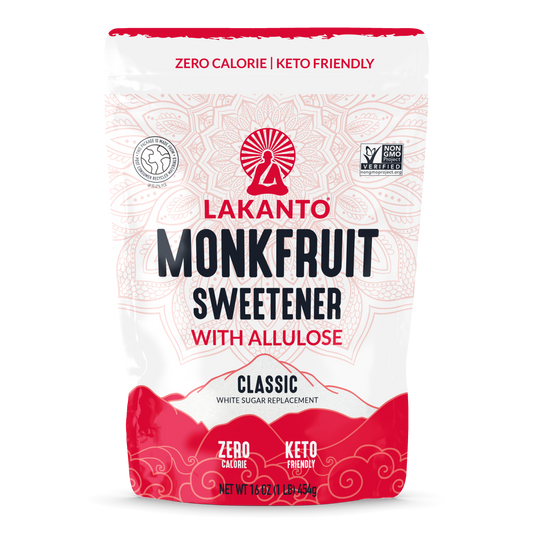 Lakanto Classic Monk Fruit Sweetener with Allulose 454g bag front — BambiniJO Jordan