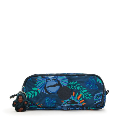Kipling Gitroy Pencil Case Blue Monkey Fun Large