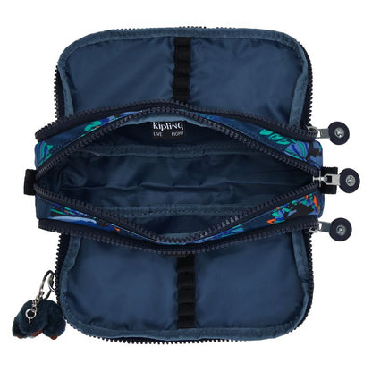 Kipling Gitroy Pencil Case Blue Monkey Fun Large - detail view