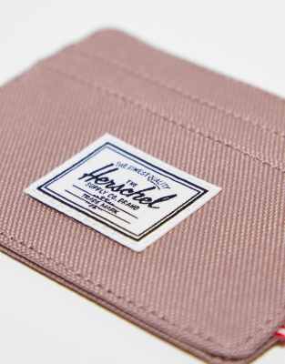 Herschel Charlie Cardholder in Ash Rose, detail view