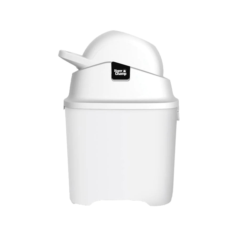 DiaperChamp - Odourless Diaper Pail ONE | Black & White | 40 Diapers