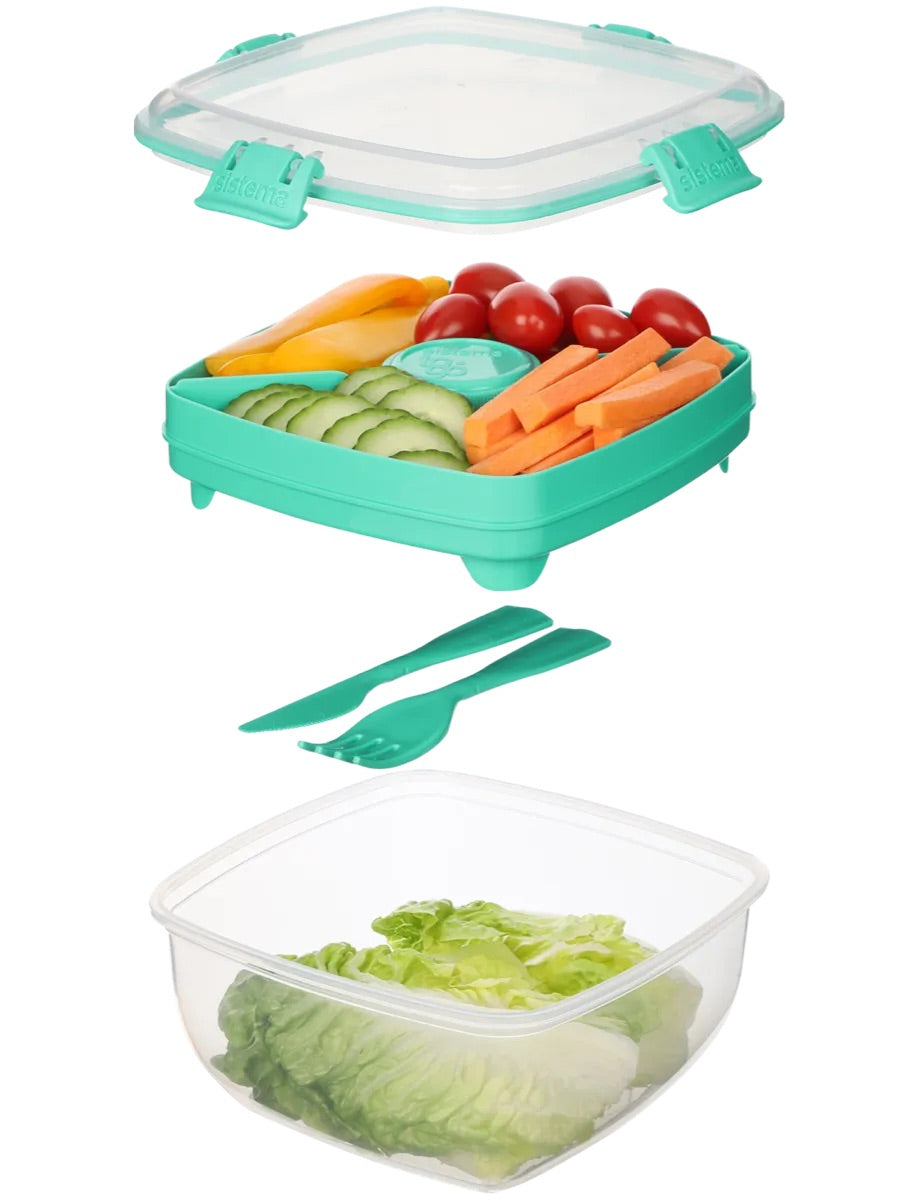 Sistema - Salad To Go 1.1L - Teal