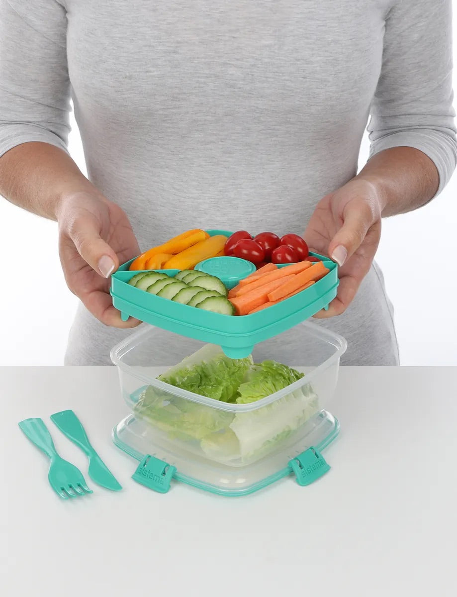 Sistema - Salad To Go 1.1L - Teal Sistema - Salad To Go 1.1L - Teal