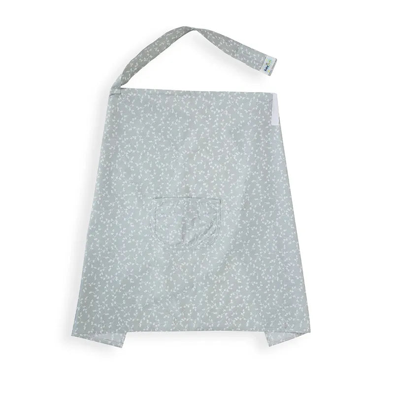 BabyJem Nursing Apron with Pocket Floral Green