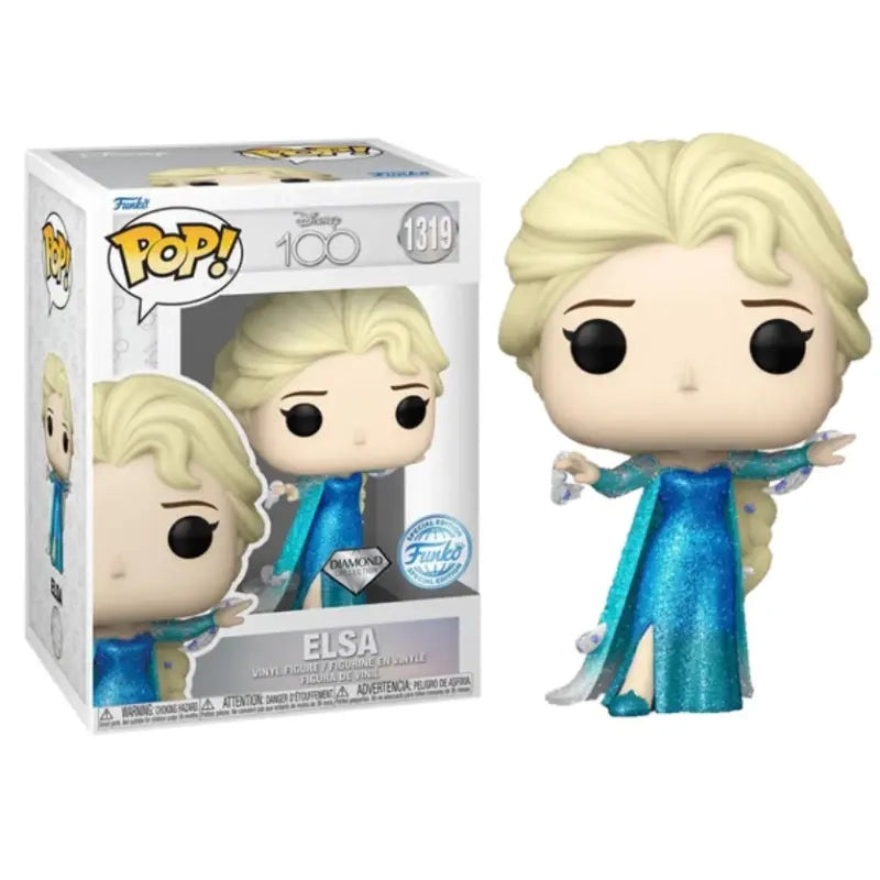Funko - Pop! Disney: D100- Elsa (Diamond Glitter) (Exclusive) | 3Y+