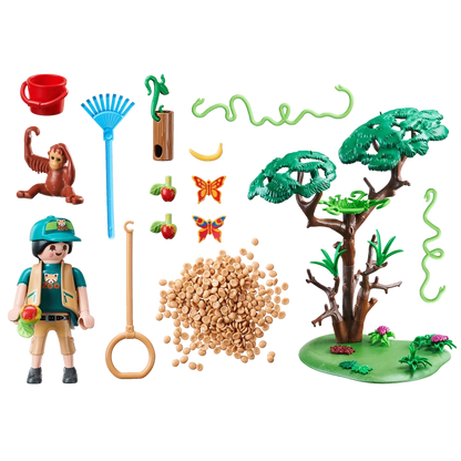 Playmobil - Orangutans with Tree- 49 Pcs | 4Y+