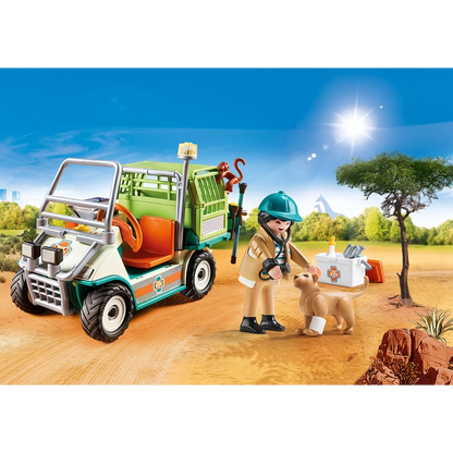 Playmobil - Zoo Vet with Medical Cart- 65 Pcs | 4Y+