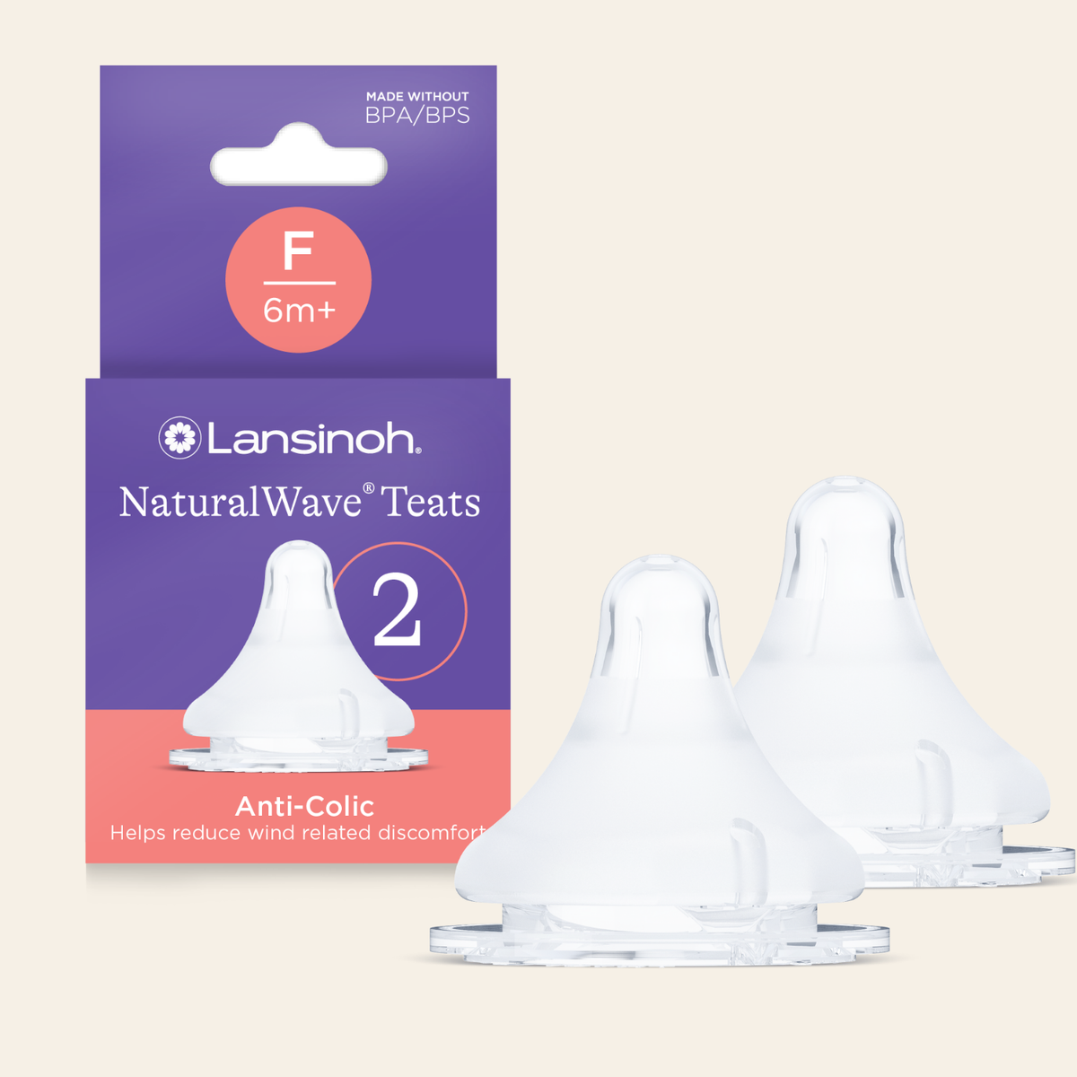 Lansinoh - حلمات ناتشورال ويف® للتدفق السريع | عبوة من قطعتين Lansinoh - حلمات ناتشورال ويف® للتدفق السريع | عبوة من قطعتين