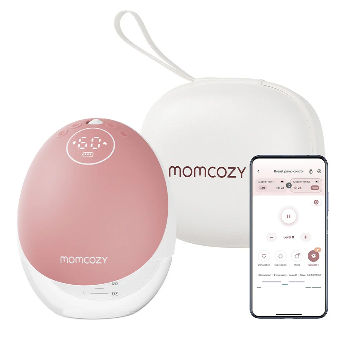 Momcozy - M9 Mobile Flow™ SMART Hands-Free Breast Pump | Single