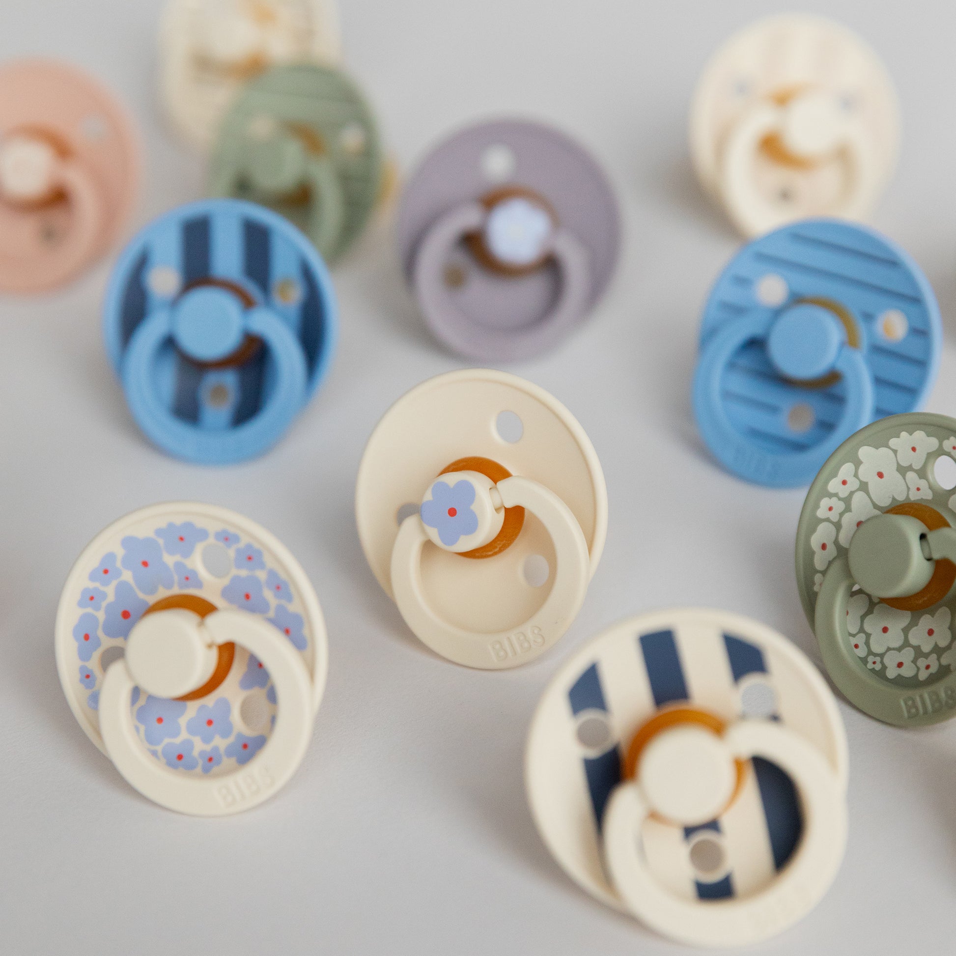 BIBS - Natural Latex Pacifier Studio | Size 2 | 2 Pack | Ivory Hush Mix BIBS - Natural Latex Pacifier Studio | Size 2 | 2 Pack | Ivory Hush Mix