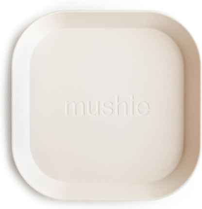 MUSHIE - Square Dinnerware Plates - Set of 2 | Ivory
