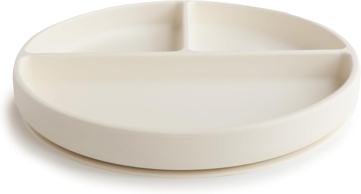 MUSHIE - Silicone Suction Plate | Ivory