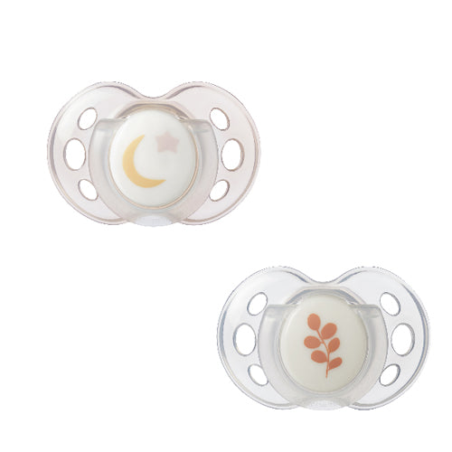 Tommee Tippee Night Time Soother | 2 Soothers Pink 18 - 36 Months
