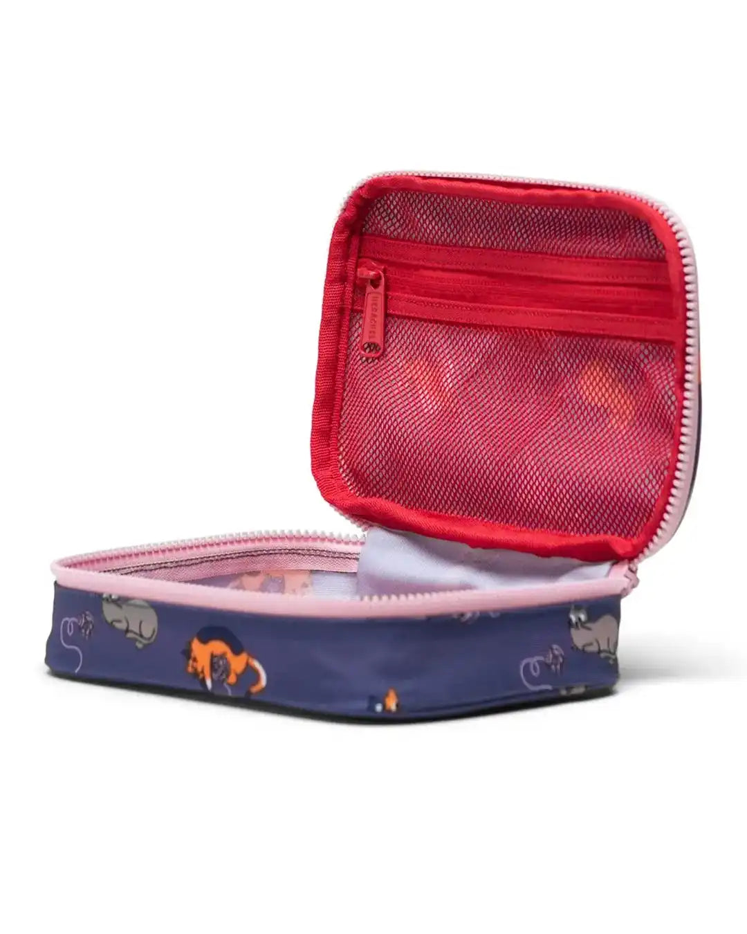 Herschel Heritage Pencil Case Playing Cats - detail