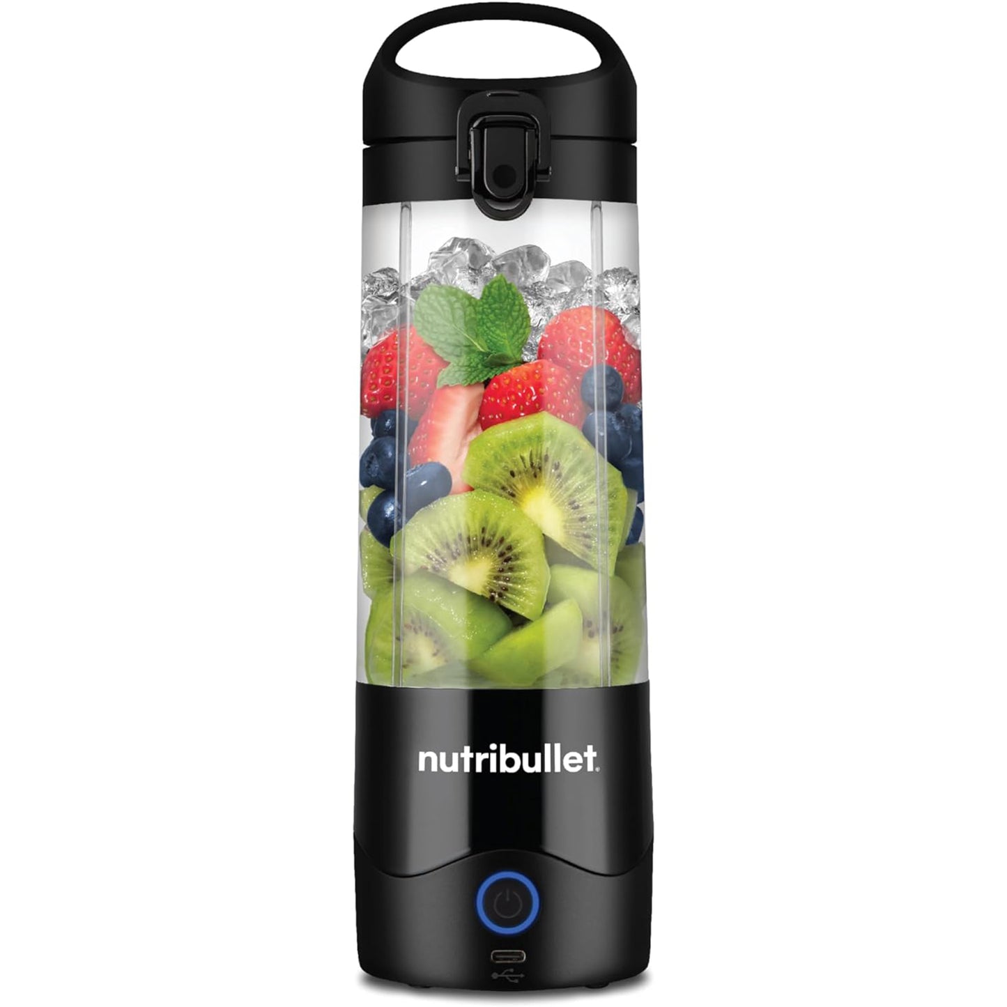 NutriBullet - Portable Cordless Blender with Handled Sip Lid | Black | 475ml | 100W