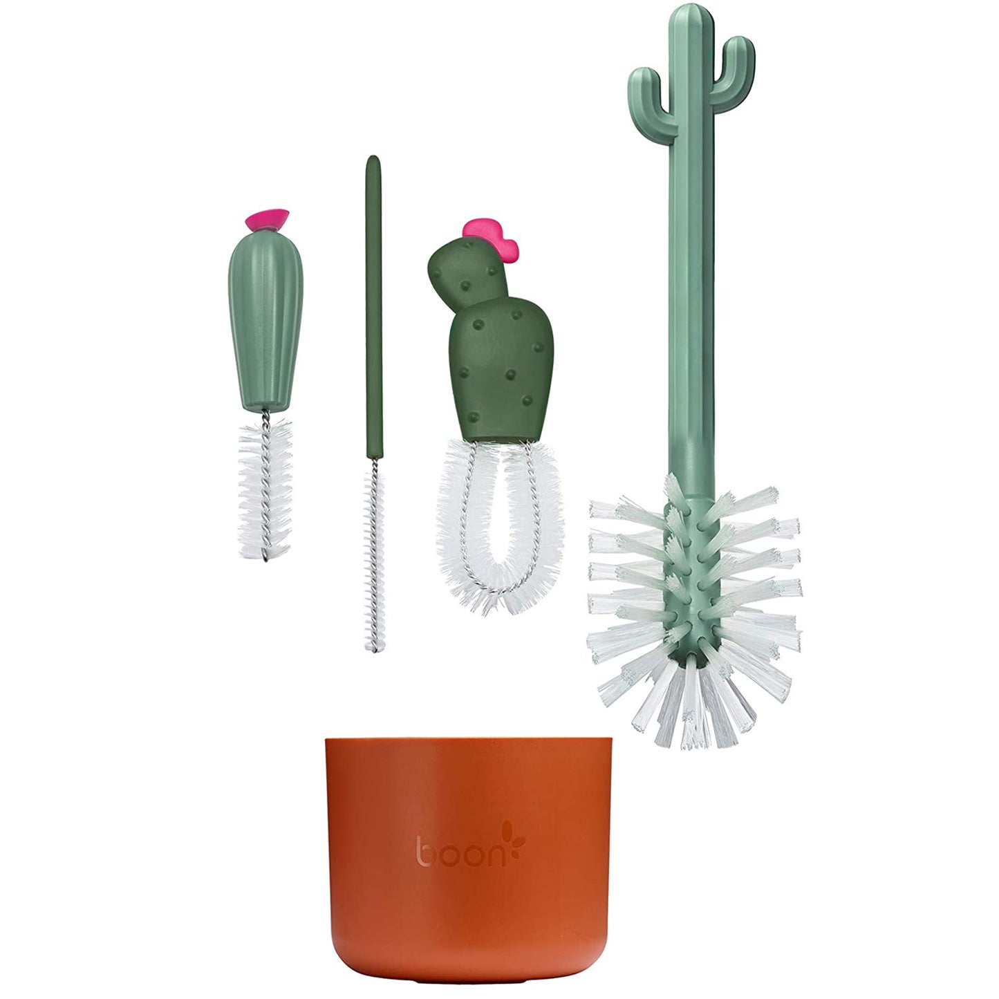 Boon - CACTI Bottle Brush Set | 4pc | Brown