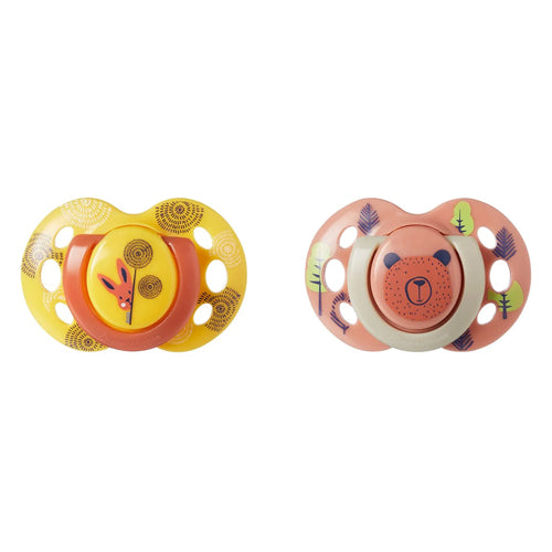 Tommee Tippee Fun Friends Pink | 2 Soothers 18 - 36 Months