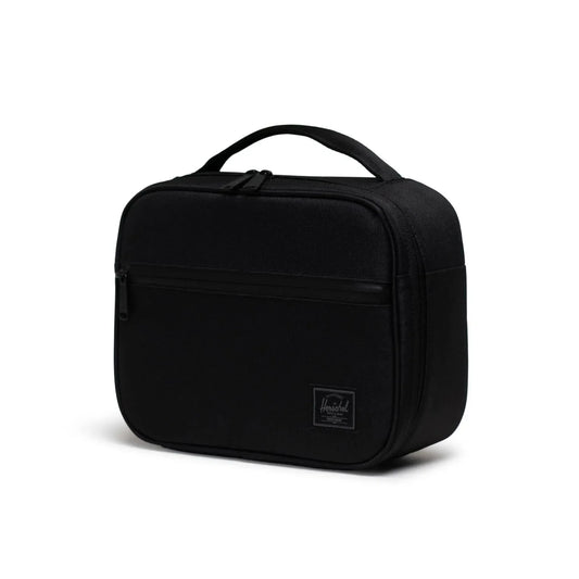 Herschel Pop Quiz Lunch Box Black Tonal - side angle view — BambiniJO Jordan