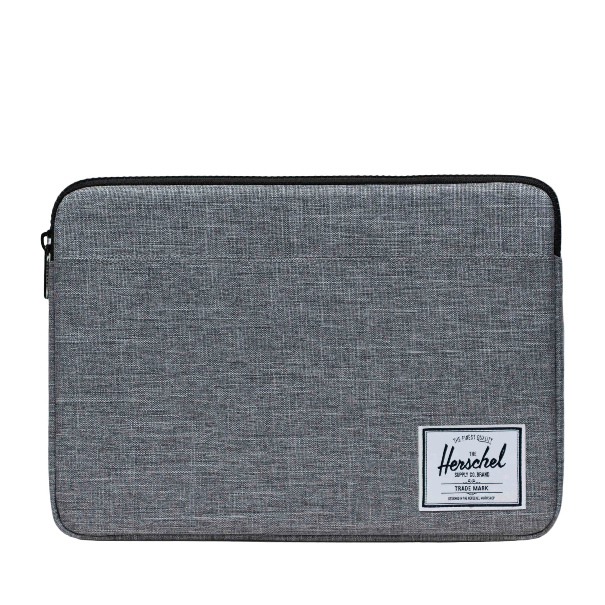 Herschel Anchor Laptop Sleeve 14 Inch in Raven Crosshatch - front view