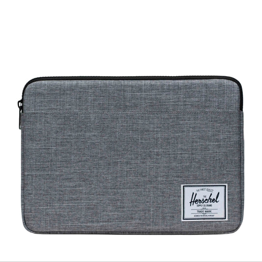 Herschel Anchor Laptop Sleeve 14 Inch in Raven Crosshatch - front view